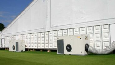 HVAC for temporary event structure. Supplied by GL events UK