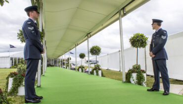 Covered walkway at RIAT. Supplied by GL events UK