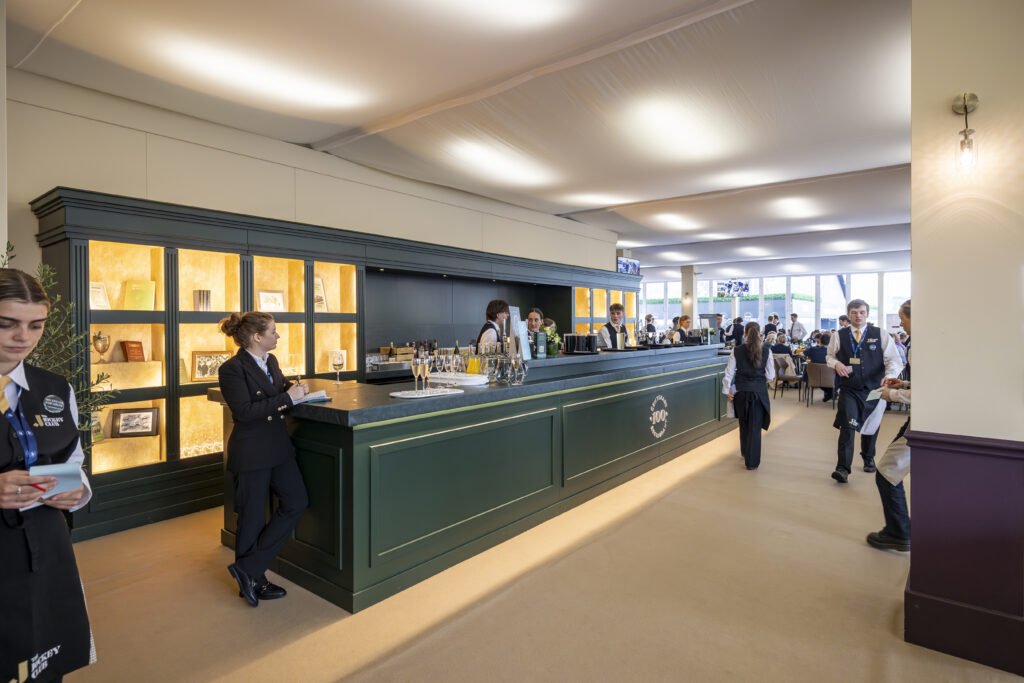 Centenary bar at Cheltenham festvial fit out by GL events UK