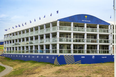 QWAD temporary structure, supplied by GL events UK for Ryder Cup, Rome.