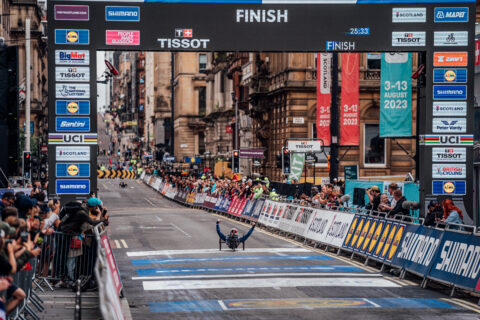 UCI para cycling, Glasgow,  finish line, supplied by GL events UK