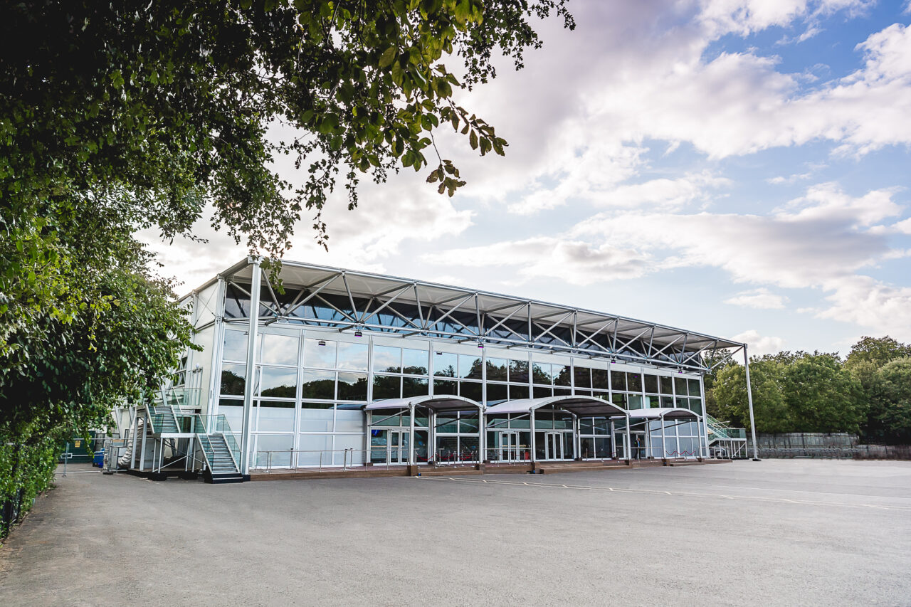 Outside view of Battersea Evolution, event venue available to hire in Battersea Park, London. GL events UK