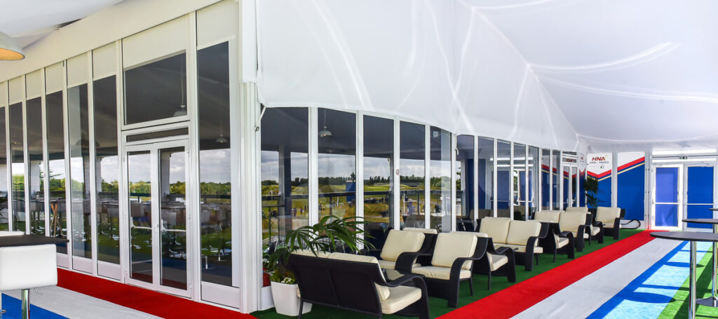 Temporary event structures at Open de France