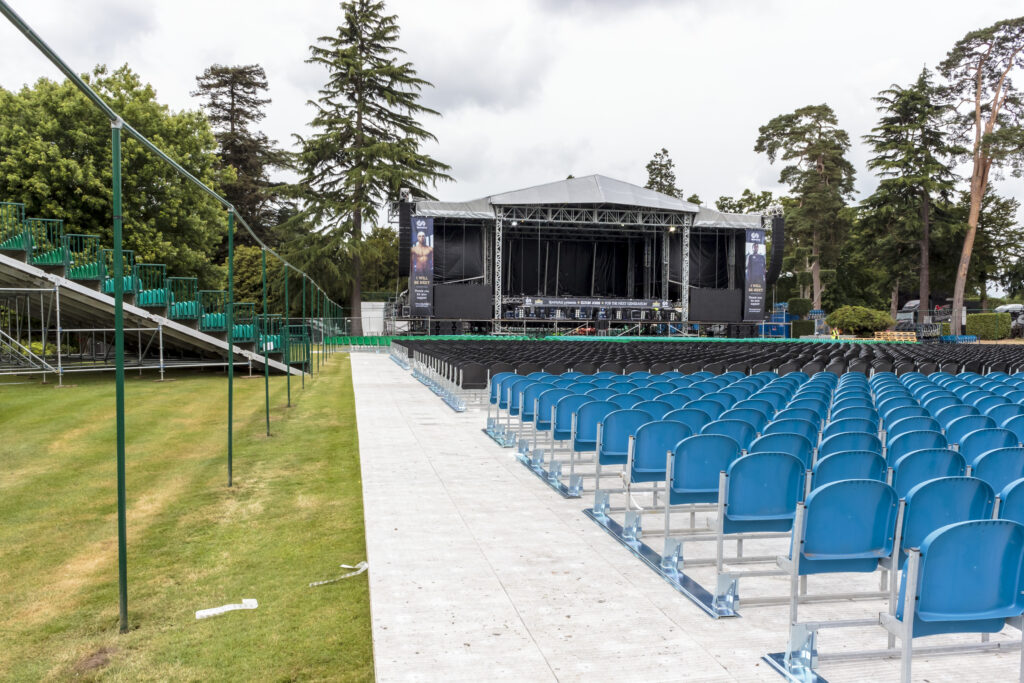 Seating at Stoke Park concert