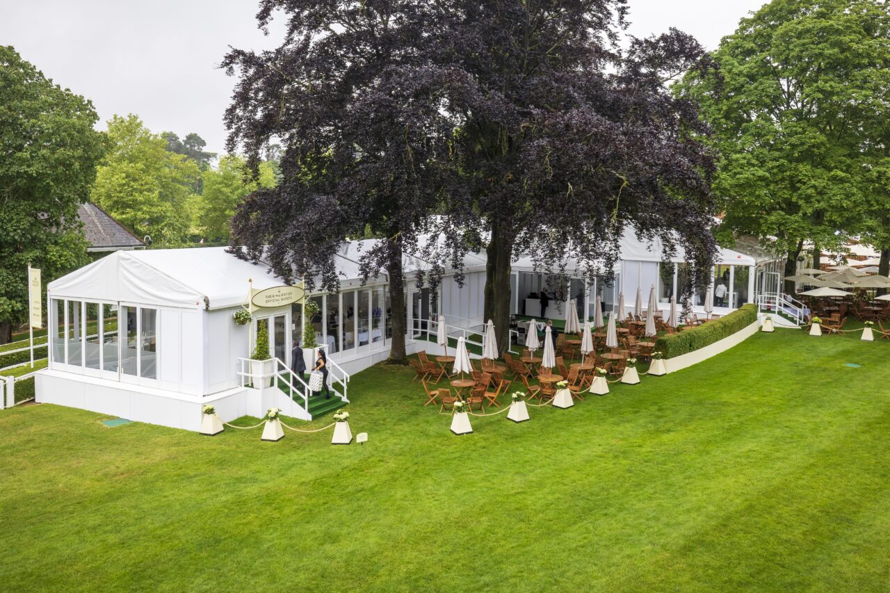 Single deck temporary structures at Royal Ascot, supplied by GL events UK