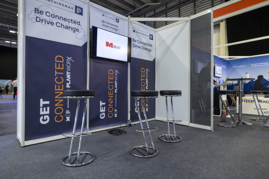 Exhibition furniture at trade stand supplied by GL events UK