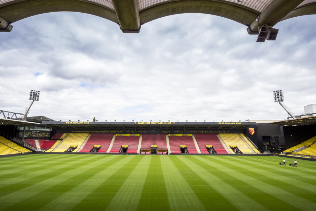 Sir Elton John stand at Vicarage Road, installed by GL events UK
