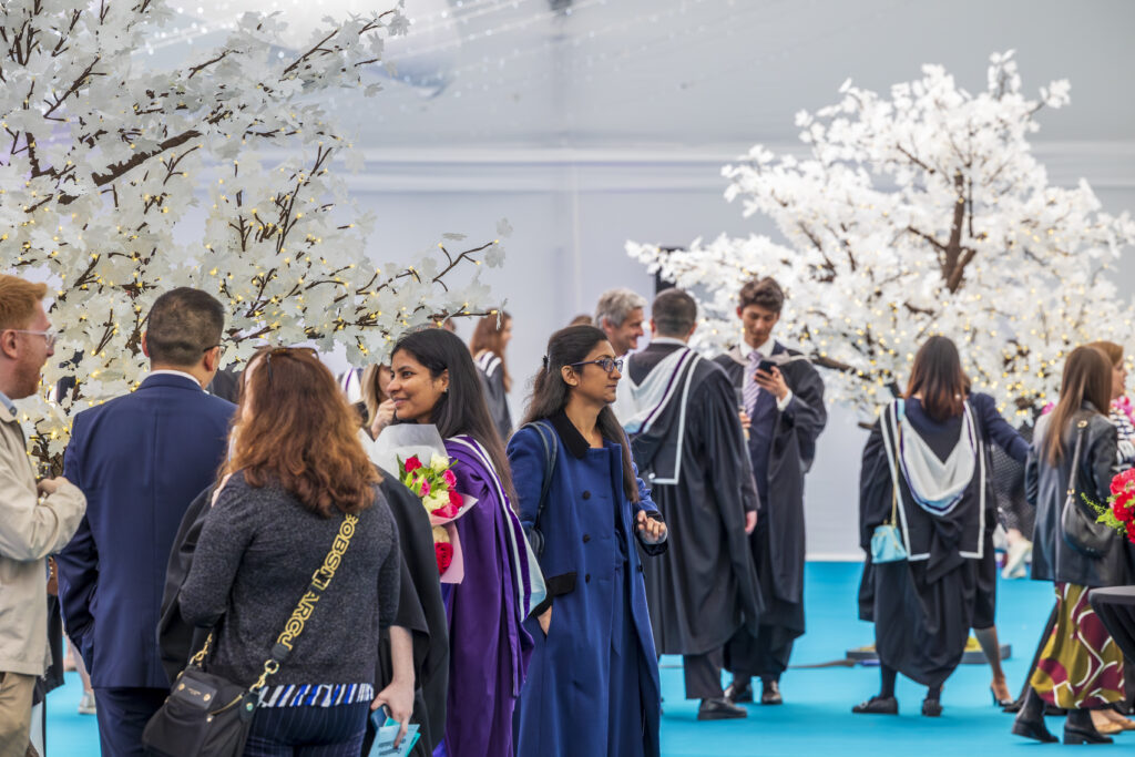 Imperial College Graduation 2024. Interior of temporary structures provided by GL events UK