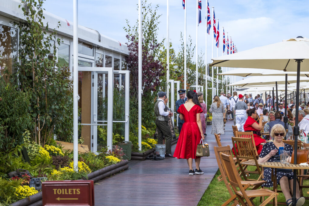 Temporary structures at Goodwood Revival, supplied by GL events UK