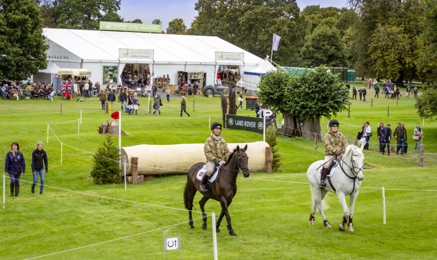 Temporary structures at Burghley Horse trials, supplied by GL events UK