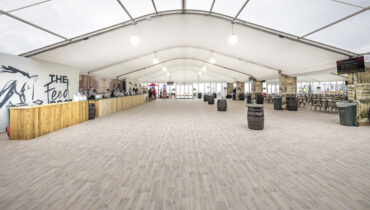 Flooring in The Feed Room at Cheltenham Festival, supplied by GL events UK
